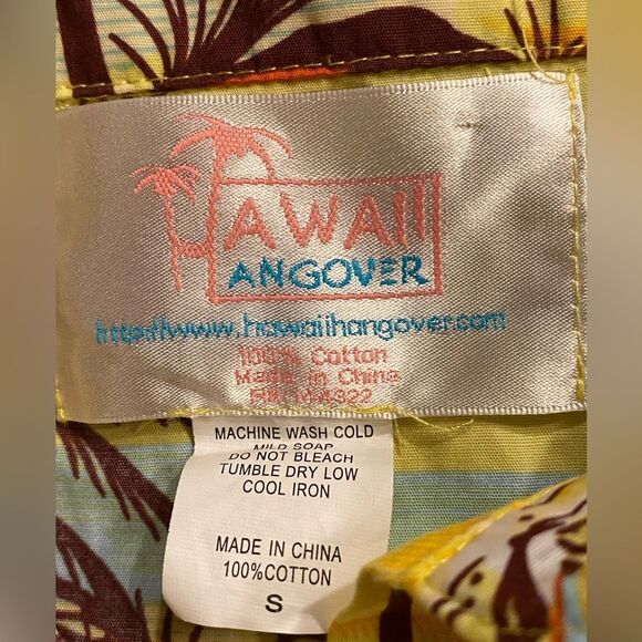 Hawaii Hangover Tropical Yellow Sleeveless Collared shirt Dress turtles! Small - Picture 9 of 10